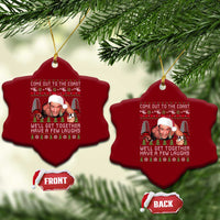 Funny Nakatomi Plaza Christmas Ceramic Ornament Come Out To The Coast John Xmas 80's Die Movie - Wonder Print Shop