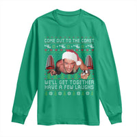 Funny Nakatomi Plaza Christmas Long Sleeve Shirt Come Out To The Coast John Xmas 80's Die Movie - Wonder Print Shop
