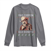 Funny Julian Garza Christmas Long Sleeve Shirt Mas Cabron Que Bonito Cowboy Holiday Mexican Xmas - Wonder Print Shop