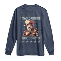 Funny Julian Garza Christmas Long Sleeve Shirt Mas Cabron Que Bonito Cowboy Holiday Mexican Xmas - Wonder Print Shop