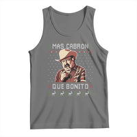 Funny Julian Garza Christmas Tank Top Mas Cabron Que Bonito Cowboy Holiday Mexican Xmas - Wonder Print Shop