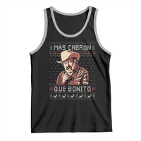 Funny Julian Garza Christmas Tank Top Mas Cabron Que Bonito Cowboy Holiday Mexican Xmas - Wonder Print Shop