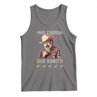 Funny Julian Garza Christmas Tank Top Mas Cabron Que Bonito Cowboy Holiday Mexican Xmas - Wonder Print Shop