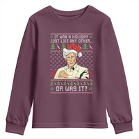 True Crime Christmas Keith Youth Sweatshirt Funny It Was A Holiday Just Like Any Other Or Was It - Wonder Print Shop