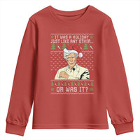 True Crime Christmas Keith Youth Sweatshirt Funny It Was A Holiday Just Like Any Other Or Was It - Wonder Print Shop