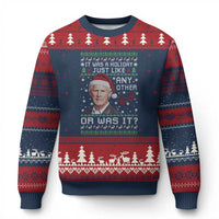 True Crime Xmas Keith Ugly Christmas Sweater Funny It Was A Holiday Just Like Any Other Or Was It Bloody Hand - Wonder Print Shop