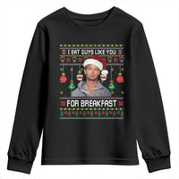 Funny Christmas Jeffrey Dahmer Youth Sweatshirt I Eat Guys Like You For Breakfast Serial Killer - Wonder Print Shop