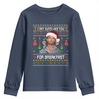 Funny Christmas Jeffrey Dahmer Youth Sweatshirt I Eat Guys Like You For Breakfast Serial Killer - Wonder Print Shop