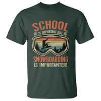 Funny School Is Important But Snowboarding Is Importanter T Shirt - Wonder Print Shop