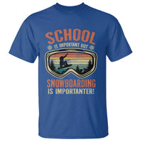 Funny School Is Important But Snowboarding Is Importanter T Shirt - Wonder Print Shop