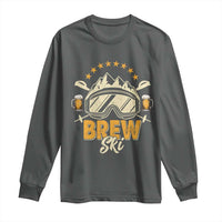 Brewski Skiing Beer Long Sleeve Shirt Funny Skiing Skier Ski Vacation - Wonder Print Shop