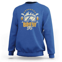 Brewski Skiing Beer Sweatshirt Funny Skiing Skier Ski Vacation - Wonder Print Shop