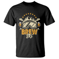 Brewski Skiing Beer T Shirt Funny Skiing Skier Ski Vacation - Wonder Print Shop