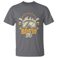 Brewski Skiing Beer T Shirt Funny Skiing Skier Ski Vacation - Wonder Print Shop