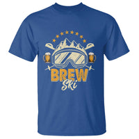 Brewski Skiing Beer T Shirt Funny Skiing Skier Ski Vacation - Wonder Print Shop