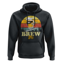 Brewski Skiing Beer Hoodie Funny Skiing Skier Ski Vacation Retro Sunset - Wonder Print Shop