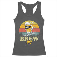 Brewski Skiing Beer Racerback Tank Top Funny Skiing Skier Ski Vacation Retro Sunset - Wonder Print Shop