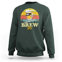 Brewski Skiing Beer Sweatshirt Funny Skiing Skier Ski Vacation Retro Sunset - Wonder Print Shop