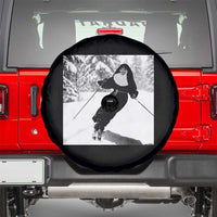 Funny Skiing Nun Graphics Photo Skier Winter Sport Spare Tire Cover - Wonder Print Shop