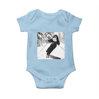 Funny Skiing Nun Graphics Photo Skier Winter Sport Baby Onesie - Wonder Print Shop
