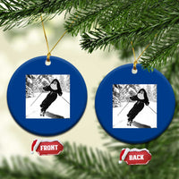 Funny Skiing Nun Graphics Photo Skier Winter Sport Ceramic Ornament - Wonder Print Shop