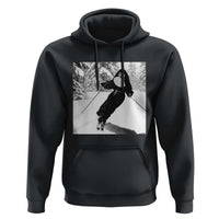 Funny Skiing Nun Graphics Photo Skier Winter Sport Hoodie - Wonder Print Shop