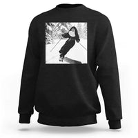 Funny Skiing Nun Graphics Photo Skier Winter Sport Sweatshirt - Wonder Print Shop