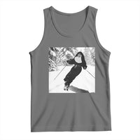 Funny Skiing Nun Graphics Photo Skier Winter Sport Tank Top - Wonder Print Shop