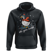 Funny Skiing Goose Hoodie Ski You Later Winter Vacation Sport - Wonder Print Shop