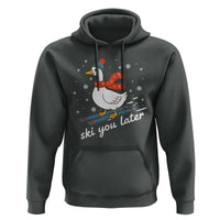 Funny Skiing Goose Hoodie Ski You Later Winter Vacation Sport - Wonder Print Shop