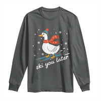 Funny Skiing Goose Long Sleeve Shirt Ski You Later Winter Vacation Sport - Wonder Print Shop