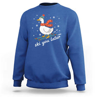 Funny Skiing Goose Sweatshirt Ski You Later Winter Vacation Sport - Wonder Print Shop