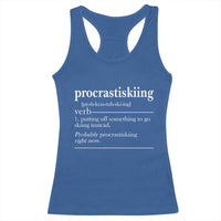 Funny Procrastiskiing Definition Skiing Snow Ski Sports Lover Racerback Tank Top - Wonder Print Shop