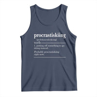 Funny Procrastiskiing Definition Skiing Snow Ski Sports Lover Tank Top - Wonder Print Shop