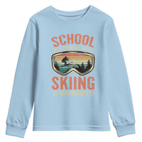 Funny School Is Important But Skiing Is Importanter Youth Sweatshirt - Wonder Print Shop