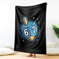 Funny 67 Hanukkah Dreidel Throw Blanket Chanukah Star Of David - Wonder Print Shop