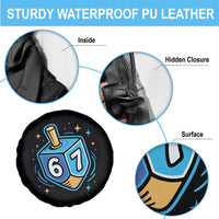 Funny 67 Hanukkah Dreidel Spare Tire Cover Chanukah Star Of David - Wonder Print Shop