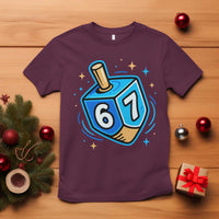Funny 67 Hanukkah Dreidel T Shirt Chanukah Star Of David - Wonder Print Shop