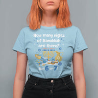 Funny 67 Hanukkah T Shirt For Women How Many Nights Of Hanukkah Are There Not 6 or 7 - Wonder Print Shop