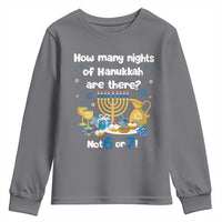 Funny 67 Hanukkah Youth Sweatshirt How Many Nights Of Hanukkah Are There Not 6 or 7 - Wonder Print Shop