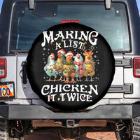 Making A List Chicken It Twice Spare Tire Cover Funny Christmas Chicken - Wonder Print Shop