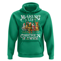 Making A List Chicken It Twice Hoodie Funny Christmas Chicken - Wonder Print Shop