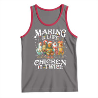 Making A List Chicken It Twice Tank Top Funny Christmas Chicken - Wonder Print Shop