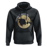 Funny Farmer Christmas Hoodie Xmas Santa Farm Tractor Moon - Wonder Print Shop