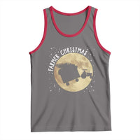 Funny Farmer Christmas Tank Top Xmas Santa Farm Tractor Moon - Wonder Print Shop