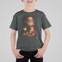 Funny Christmas Santa Drinking Milk Dank Meme T Shirt For Kid - Wonder Print Shop