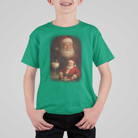 Funny Christmas Santa Drinking Milk Dank Meme T Shirt For Kid - Wonder Print Shop