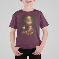 Funny Christmas Santa Drinking Milk Dank Meme T Shirt For Kid - Wonder Print Shop