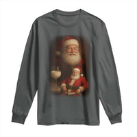 Funny Christmas Santa Drinking Milk Dank Meme Long Sleeve Shirt - Wonder Print Shop