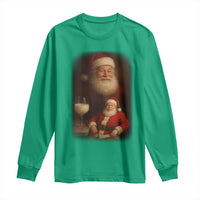 Funny Christmas Santa Drinking Milk Dank Meme Long Sleeve Shirt - Wonder Print Shop